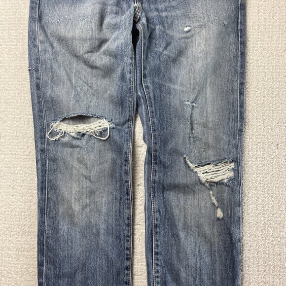 Y2K Grunge Distressed Levi's Size 30 x 32 511 Blue Jeans Faded Punk - Picture 3 of 15